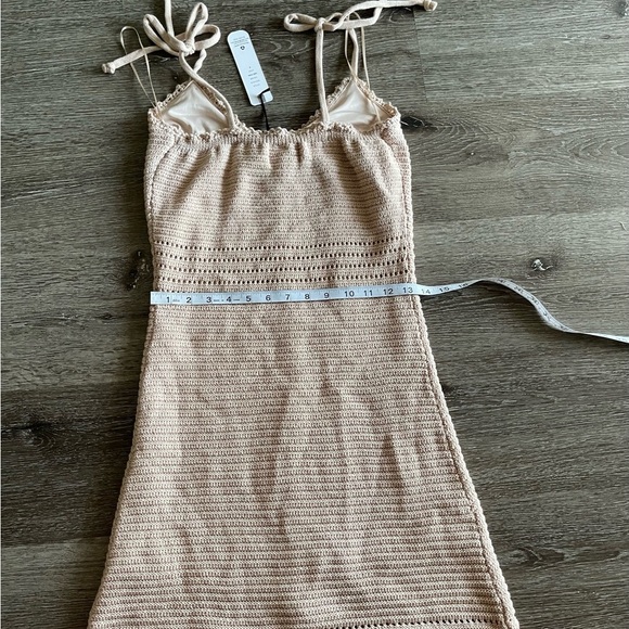 Olive & Oak Tan Ribbed Sundress Sleeveless Mini - Picture 5 of 6
